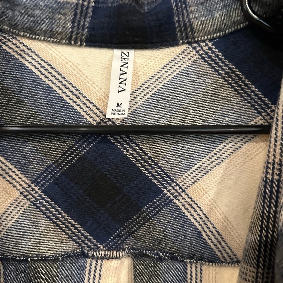 Zenana Plaid Shacket - Picture 2 of 2